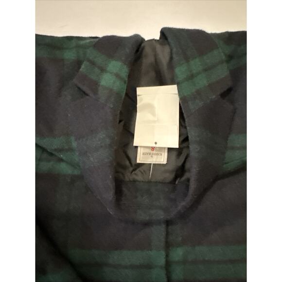 NEW GAP Wool Blend Green Navy Tartan Plaid Academy Blazer Jacket Size 8 - Picture 11 of 12
